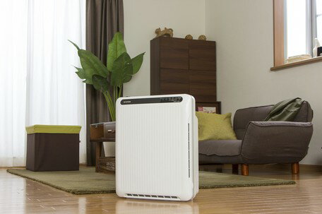 空気清浄機　ホコリセンサー付き PMAC-100-S　ホワイト/グレー(アイリスオーヤマ ホコリセンサー付 空..