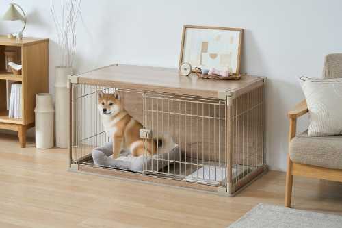 Rakuten - 犬用ウッディサークル（中型犬用）PIWS-1260 【ペット用品 犬 サークル ケージ ペットサークル 室内 おしゃれ 中型犬 小型犬 ペット サークル ペット ペットケージ ペットサークル 室内用 ゲージ 犬 いぬ 小型犬 アイリスオーヤマ可愛い】