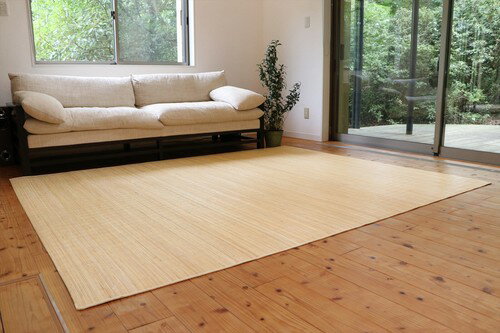 Rakuten - 籐カーペット ジャワ 140×200cm(リビング ラグ センターラグ 籐筵 籐製 セガ籐 籐ござ 籐マット 籐カーペット 籐敷物 涼感 ひんやり 夏用 アジアン 無地 和)
