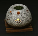 常滑焼 石風茶香炉 敷板付 made in Japan Tokoname ware Stone-style tea incense furnace(日本製 石風 茶香炉 常滑焼 お茶 茶葉 香炉 直火 和風 アロマポット 癒し ヒーリング リラックス グッズ 敷板付き)