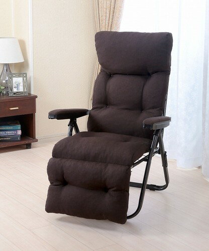 フットレスト付きリクライニングチェア　TAN-859(リクライニングチェア フットレスト付リラックスチェア チェア リラックスチェア パーソナルチェア アームチェア 折りたたみ)