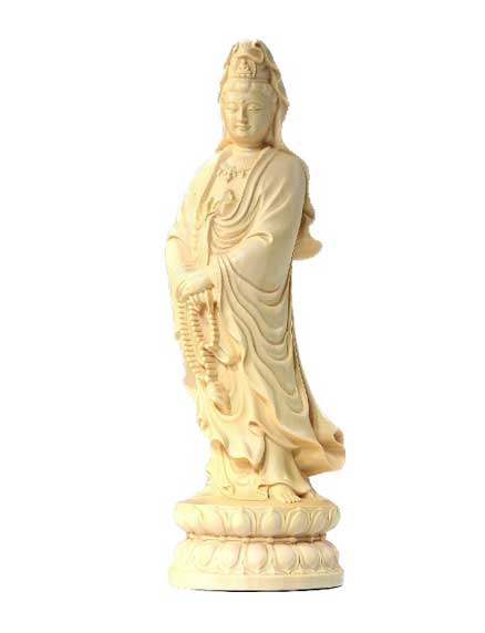 念珠観音菩薩像（TAN-183）（仏像　観世音菩薩　彫刻　インテリア）