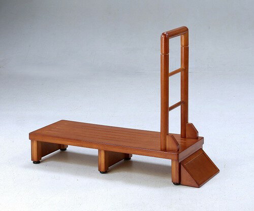 木製手すり付き玄関台　踏み台　幅90cmタイプ（TAN-889-90）(段差 踏み台 玄関 踏み台 手すり 玄関台 ..