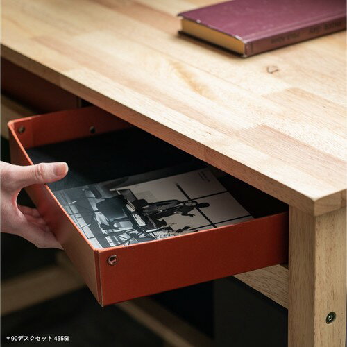 天然木をふんだんに使ったナチュラルシリーズ 90デスクセット(パソコンデスク 机 学習机 勉強机 コンパクトデスク シンプル 省スペース スリム 木製 書斎机)