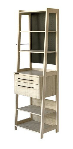 Rakuten - 北欧風を意識した収納キッチンシリーズ ＜組立家具/60キッチンラック　Lily＞ （キッチンラック 食器棚 キッチン収納 レンジ台 木製 木目 キッチンボード ディスプレイラック 見せる収納 食器・調味料収納 北欧 おしゃれ カントリー シンプル）