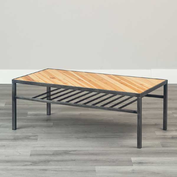 ヴィンテージ風質感のアイアン×天然木センターテーブル＜トリニティ＞（ちゃぶ台 リビング ナチュラル 一人時間 一人暮らし リモートワーク 在宅ワーク テレワーク ティータイム 食事 食卓 ブレイクタイム センターテーブル ローテーブル）