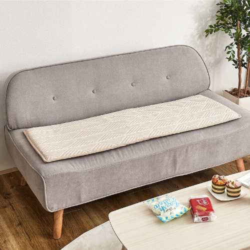 ベンチクッション インド綿100% 「クラック」 2カラー/約43×120cm(チェアマット チェアパッド 座布団 チェアクッション 北欧 インテリア カーシートパッド 車 座席 ソファーパッド おしゃれ) [3]