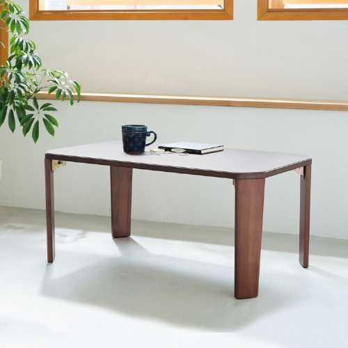 幅75cm◎ドマーニテーブル DOMANI-75BR (机 木製 折り畳み ローテーブル 折れ脚 アンティーク モダン 座卓 北欧 ソファーサイドテーブル ベッドサイドテーブル リビング 一人暮らし リモートワーク 在宅ワーク テレワーク ティータイム 食事 センターテーブル）