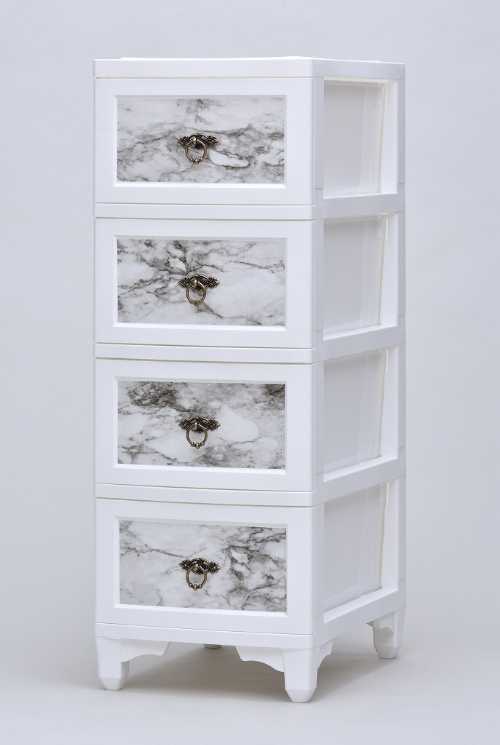 乐天商城 - カドリーチェスト 4段 ホワイト マーブル Premium (日本製 おしゃれ リビング ローチェスト チェスト 収納ボックス 押入れ収納 チェスト 収納ケース 引き出し 衣装ケース 引出し 収納棚 おしゃれ タンス 一人暮らし 新生活)