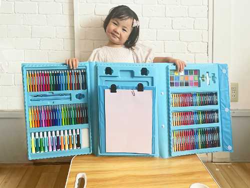 Rakuten - お絵かきセット 色鉛筆色彩ブラシ付きアートセット