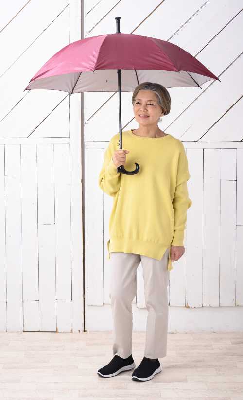Rakuten - 晴雨兼用ステッキ傘 (杖 頑丈 丈夫 滑り止め加工 撥水 通勤 通学 耐風傘 男性 女性 日傘 新生活 就職祝い 梅雨対策 雨傘 大きめ 長傘 おしゃれ ビジネス クリスマス ギフト 誕生日プレゼント 父親 傘寿 高級 旅行 男女兼用)