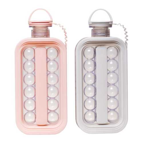 Rakuten - アイスボールメーカー 2色組(透明氷 丸氷 製氷器 家飲み ウィスキー用 便利グッズ 自宅で簡単 カクテル クリアアイス おしゃれ)