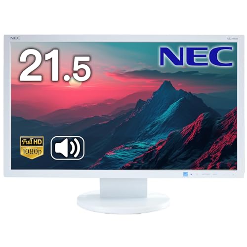 NEC 21.5型ワイド液晶ディスプレイ/AS223WM/1920×1080 フルHD/スピーカー内蔵/HDMI DVI-D VGA/広視野角方式パネル採用/Switch PS対応/VESA規格(整備済み品)