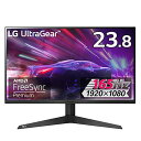 LG ゲーミング モニター UltraGear 24GQ50F-B 23.8インチ/フルHD/VA/165Hz/1ms MBR/HDR/FreeSync Premium/HDMI×2,DisplayPort×1/3年安心・無輝点