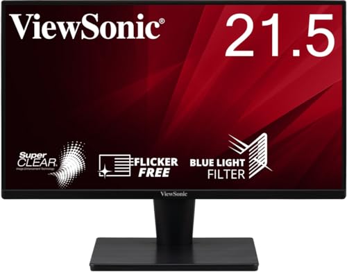 ViewSonic ビューソニックジャパン 21.5インチ 液晶モニター VA2215-H-7 (フルHD/VA/75Hz/HDMI,VGA/フリッカーフリー/ブルーライトフィルター/Adaptive Sync/低消費電力/5年)