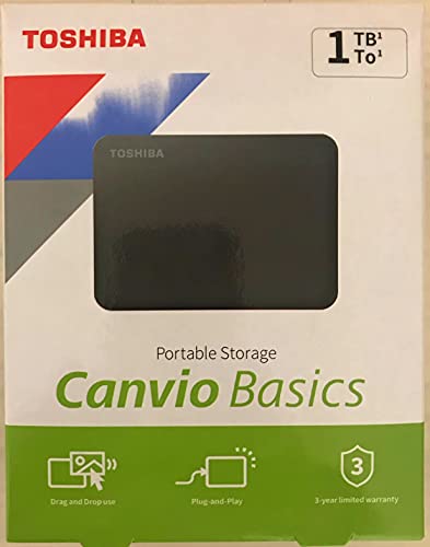 TOSHIBA 東芝 CANVIO BASICS USB3.0対応 2.5インチ ポータブル 外付ハードディスク (1TB)