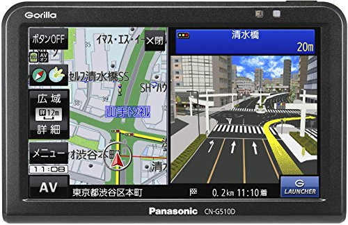 パナソニック ポータブルカーナビ ゴリラ CN-G510D 5インチ ワンセグ SSD16GB バッ ...