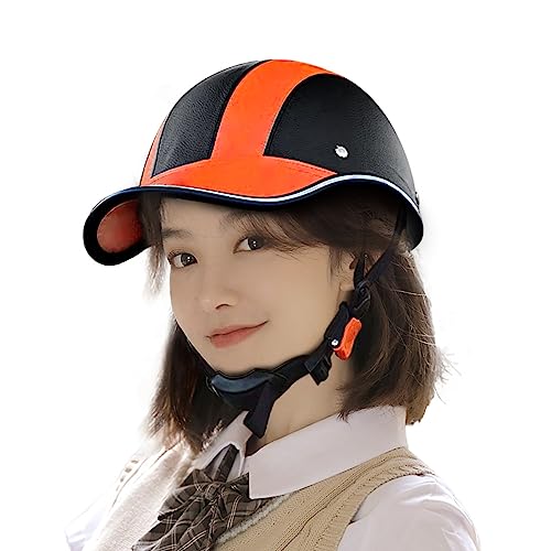 Anyfashion ヘルメット 自転車 大人用 女性 帽子 通勤用 自転車 ヘルメット ハット、 超軽量、高剛性、通気性、男女兼用、母の日・父の日 ギフト、用ヘルメット-オレンジ