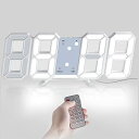 Bestglob デジタル時計 LED時計 壁掛け時計 明るさ調節 3D LED CLOCK 置き時計 目覚まし時計 スヌーズ機能 アラーム3組 年/月/日温度表示 日本語取扱説明書付き(ホワイト)