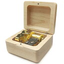 ミニ木製オルゴール 18 Note Wind Up Music box木製音楽ボックス (メープル, 曲:千と千尋の神隠し-いつも何度も)