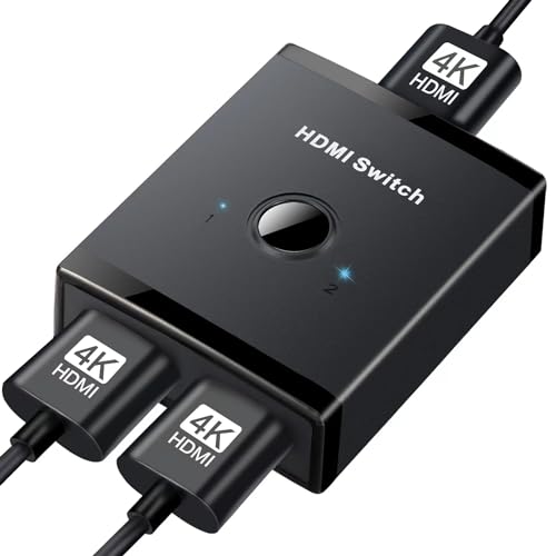 【2024新型】HDMI 切替器 4k@60Hz HDMI 分配器 NUIKOTI双方向 HDMIセレクター 1入力2出力/2入力1出力 手動 HDMI 切り替え器 Xbox PS5/4/3 TV Stick PC ブルーレイプレーヤー