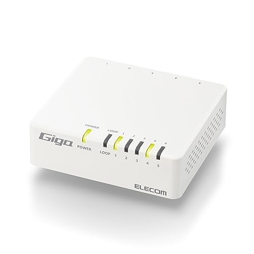 エレコム スイッチングハブ ギガビット対応 5ポート AC電源 ホワイト EHC-G05PA4-W エレコム スイッチングハブ ギガビット対応 5ポート AC電源 ホワイト EHC-G05PA4-W