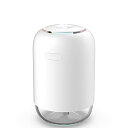 ポータブル 加湿器 ホワイト テレワーク 軽量 シンプル うるおい ボトル ザ オーバル 超音波式 卓上 USB充電式 持ち運び the oval 暖色 ライト