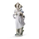 リヤドロ LLADRO ママ、見て! 8715 陶器人形 置物 リアドロ 母と子 親子 鳥【日本国内から発送】