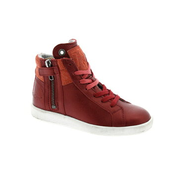 Kickers キッカーズ HATILA 4 RED レディース レザー ハイカットスニーカー サイドジップ レースアップ