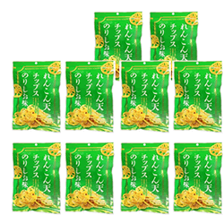 【ダイコー食品　れんこん天チップスのりしお味50g 10袋入】 のりしお/れんこん天/れんこんチップス/のり塩/塩味/れんこんの天ぷら