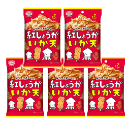 【訳あり品】【賞味期限まじか11/15】【マルエス　紅しょうがいか天23g×5袋セット】/大阪名物紅しょうが/しょうが/紅しょうが/紅ショウガ/ショウガ/在庫処分/イカ天/いか天