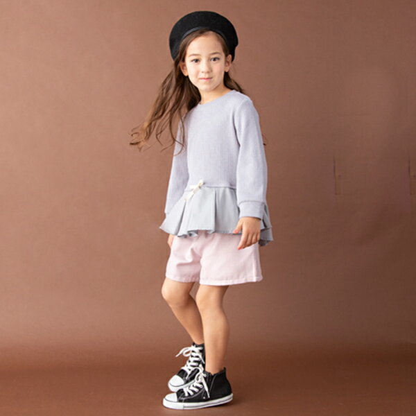 プティマイン(petit main)ワッフルぺプラムTシャツ