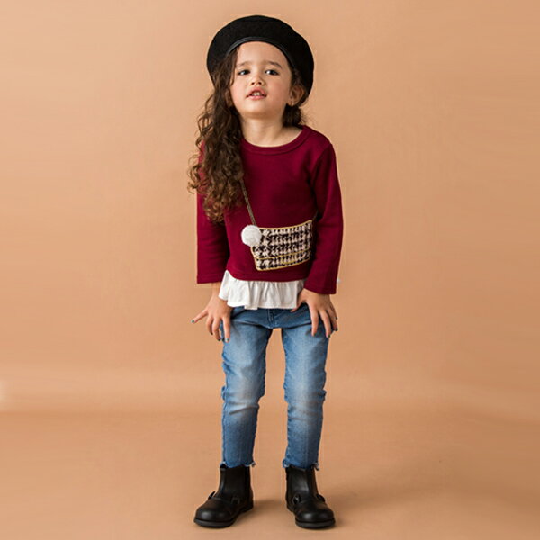 プティマイン(petit main)バッグモチーフ裏毛チュニック