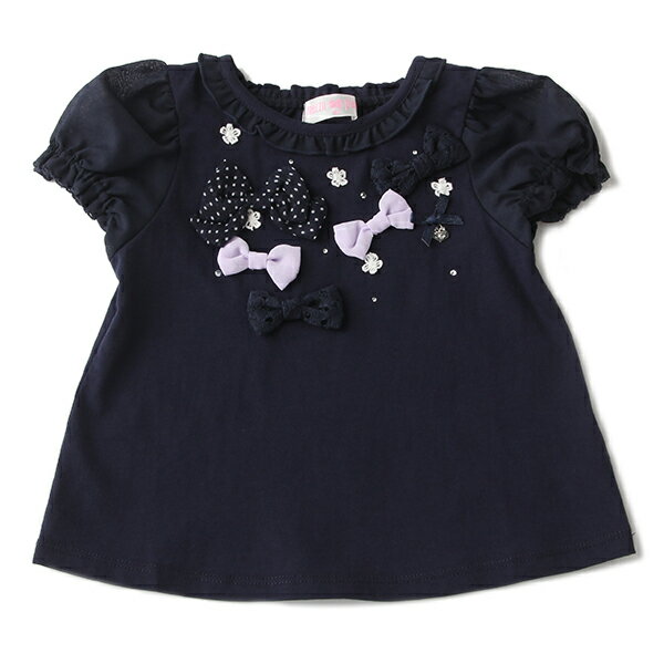 メゾピアノ(mezzo piano)リボンいっぱいTシャツ