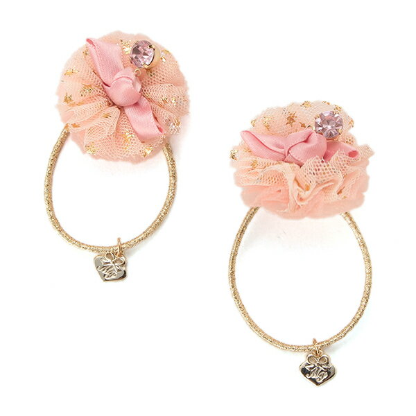 メゾピアノ(mezzo piano)星チュールヘアポニー2個セット