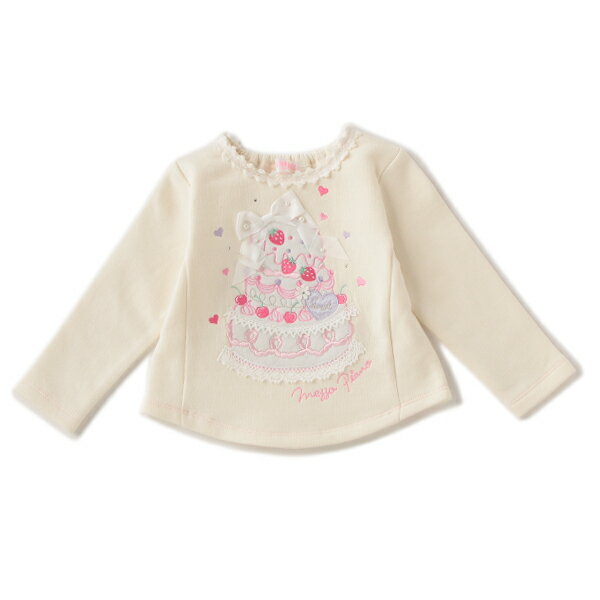 メゾピアノ(mezzo piano)裏起毛 ハッピーケーキデザイントレーナーのサムネイル