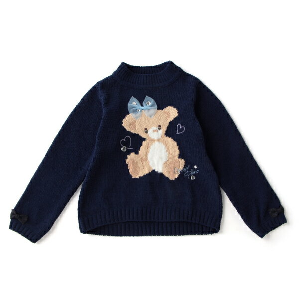 メゾピアノ(mezzo piano)クマモールニット