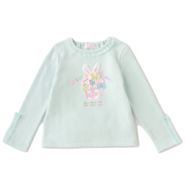 メゾピアノ(mezzo piano)裏起毛 ケーキリボントレーナー