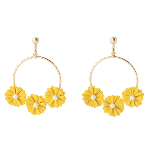 リンジィ(Lindsay)お花3連サークルイヤリングのサムネイル