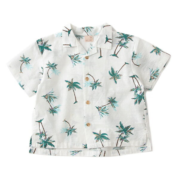 プティマイン(petit main)ヤシの木総柄アロハシャツのサムネイル