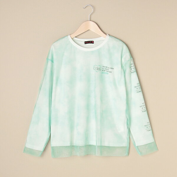 ラブトキシック(Lovetoxic)タイダイ柄チュール重ねTシャツのサムネイル