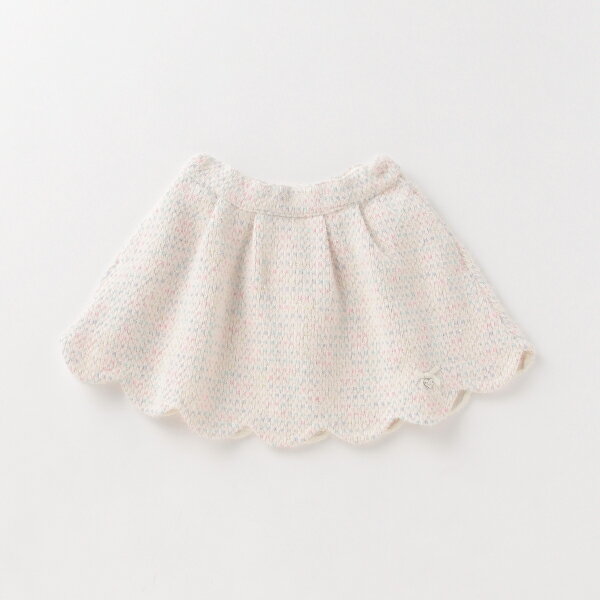 メゾピアノ(mezzo piano)カラフルネップ裾スカラップスカートのサムネイル