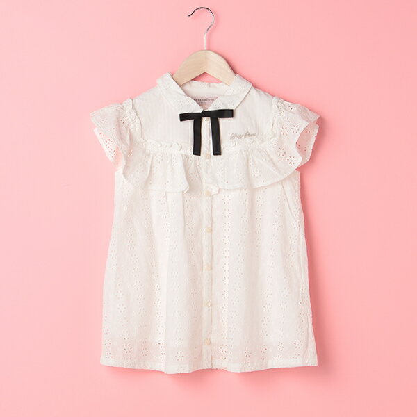 メゾピアノジュニア(mezzo piano junior)2WAYコットンレースブラウスのサムネイル