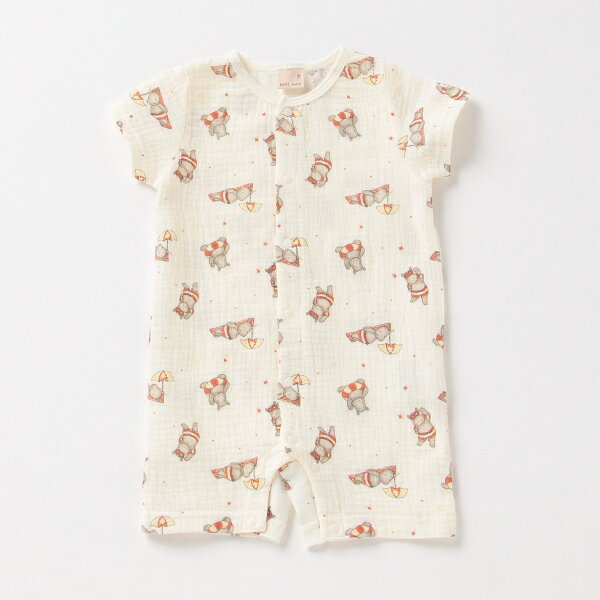 プティマイン(petit main)カバ柄カバーオールのサムネイル