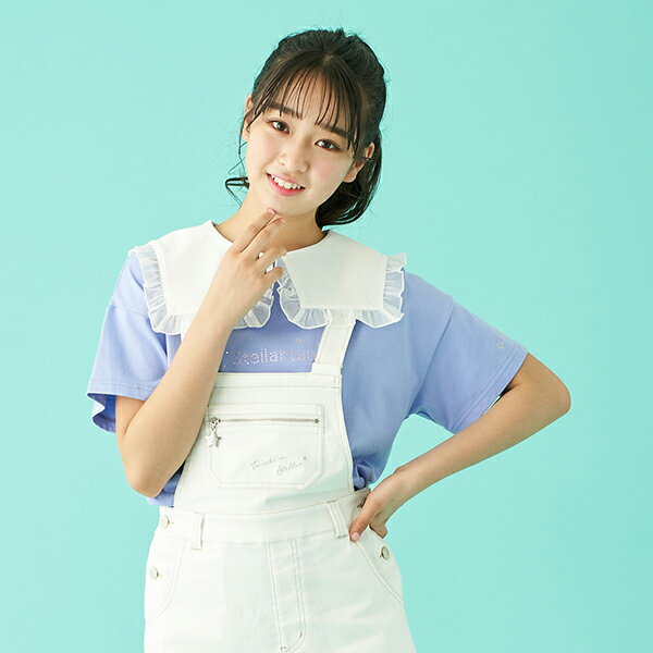 メゾピアノジュニア(mezzo piano junior)ビッグカラー星座半袖Tシャツのサムネイル