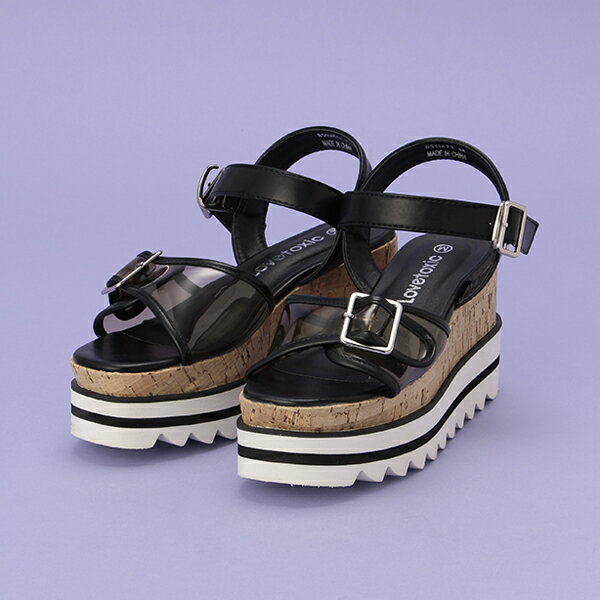 ラブトキシック(Lovetoxic)クリアコルクサンダルのサムネイル