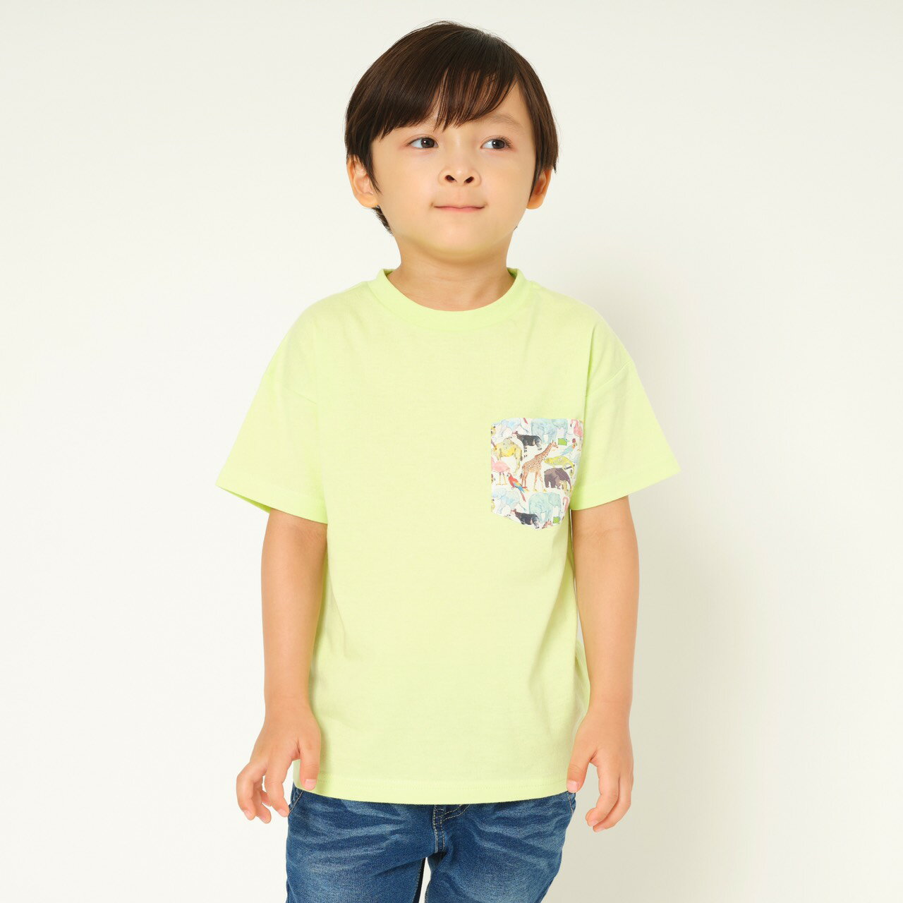 センスオブワンダー(sense of wonder)【親子】子供リバティプリントポケット半袖Tシャツのサムネイル