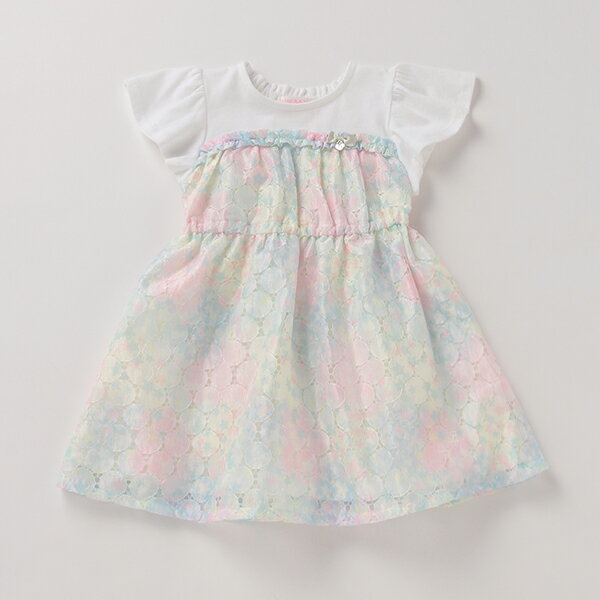 メゾピアノ(mezzo piano)レインボー星柄レースワンピースのサムネイル