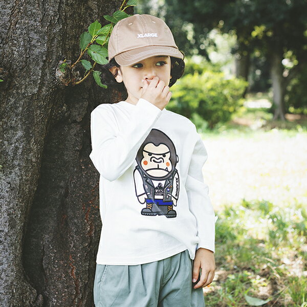 エクストララージ　キッズ(XLARGE KIDS)パンクファニーゴリラ長袖Tシャツ