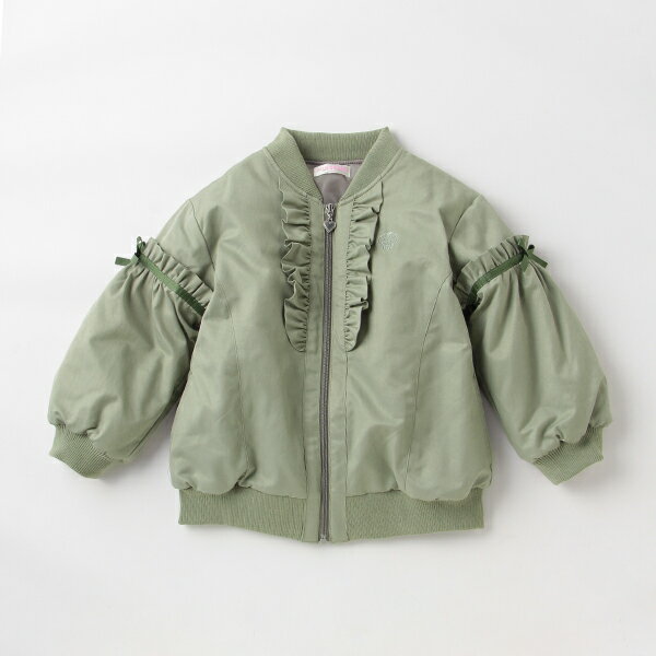 メゾピアノ(mezzo piano)【人気商品再入荷】【直営店で取り扱い無し】 中綿入りフリルブルゾンのサムネイル